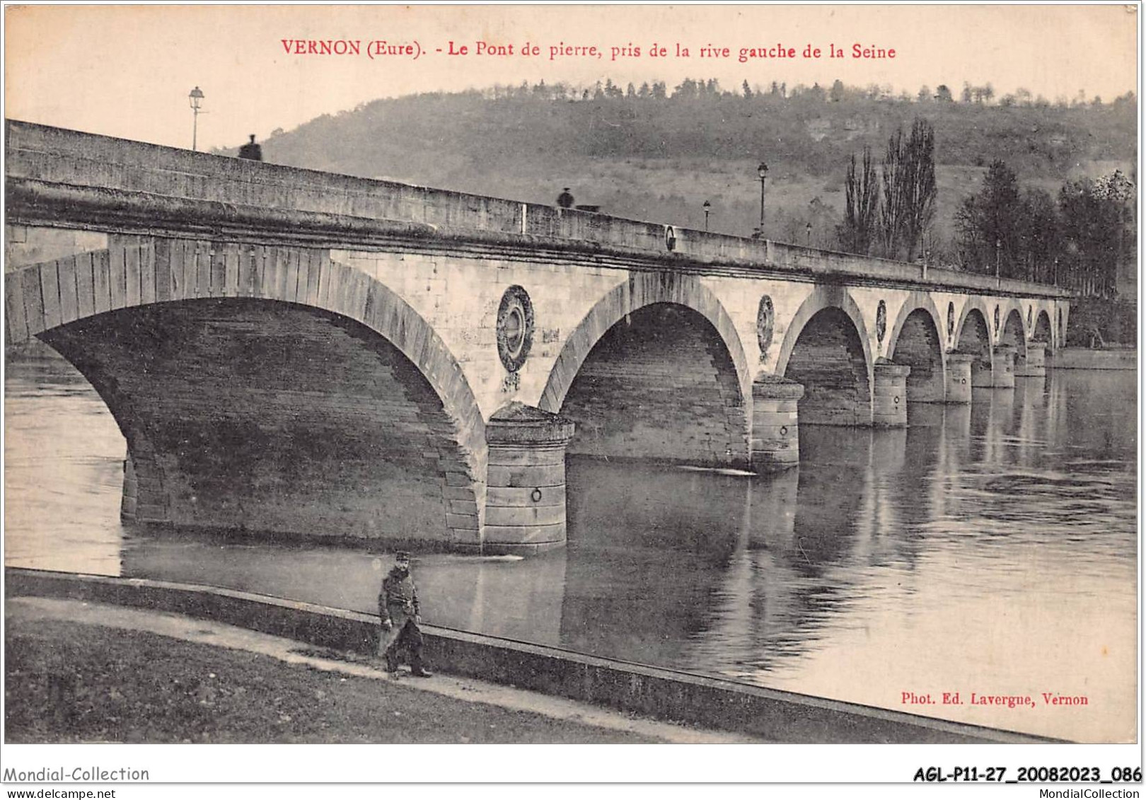 AGLP11-0812-27 - VERNON - Le Pont De Pierre - Pris De La Rive Gauche De La Seine - Vernon