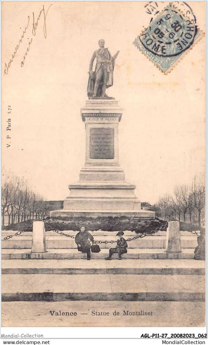 AGLP11-0800-27 - VALENCE - Statue De Montalivet - Autres & Non Classés