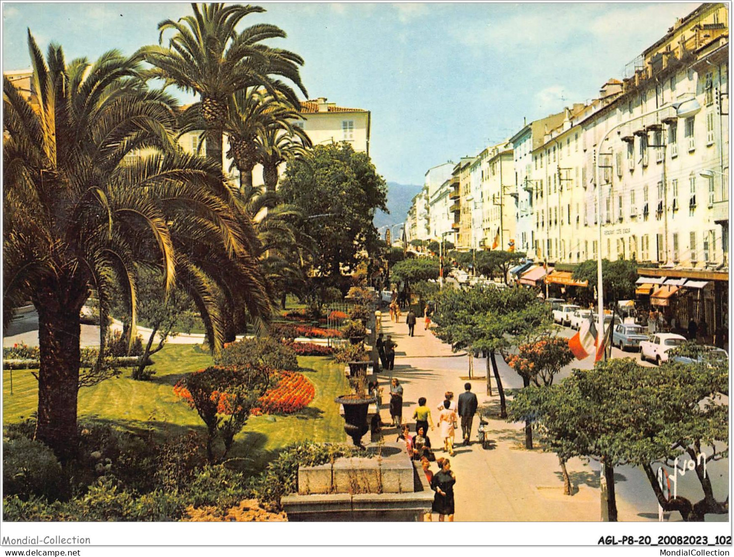 AGLP8-0575-20 - LA CORSE - OASIS DE BEAUTE - AJACCIO - Les Jardins De La Prefecture Et Le Cours NAPOLEON - Ajaccio