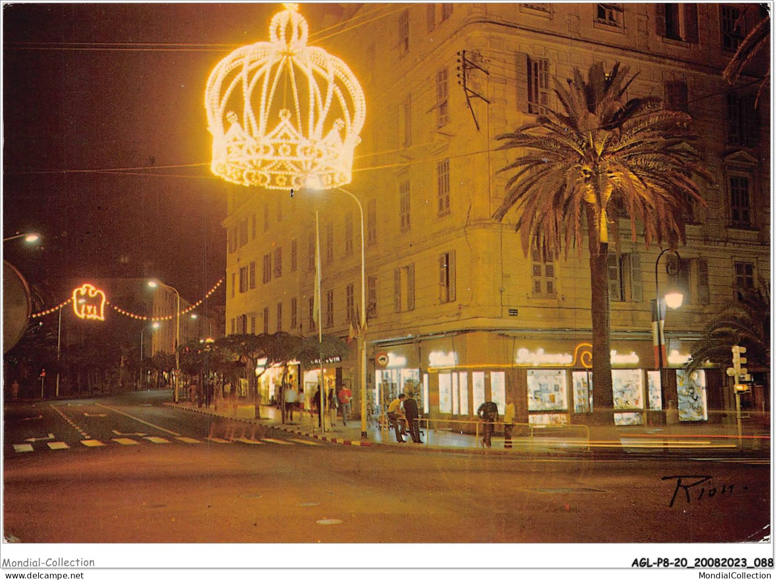 AGLP8-0568-20 -  AJACCIO - Couronne Imperiale - Le Cours NAPOLEON - La Nuit - Ajaccio