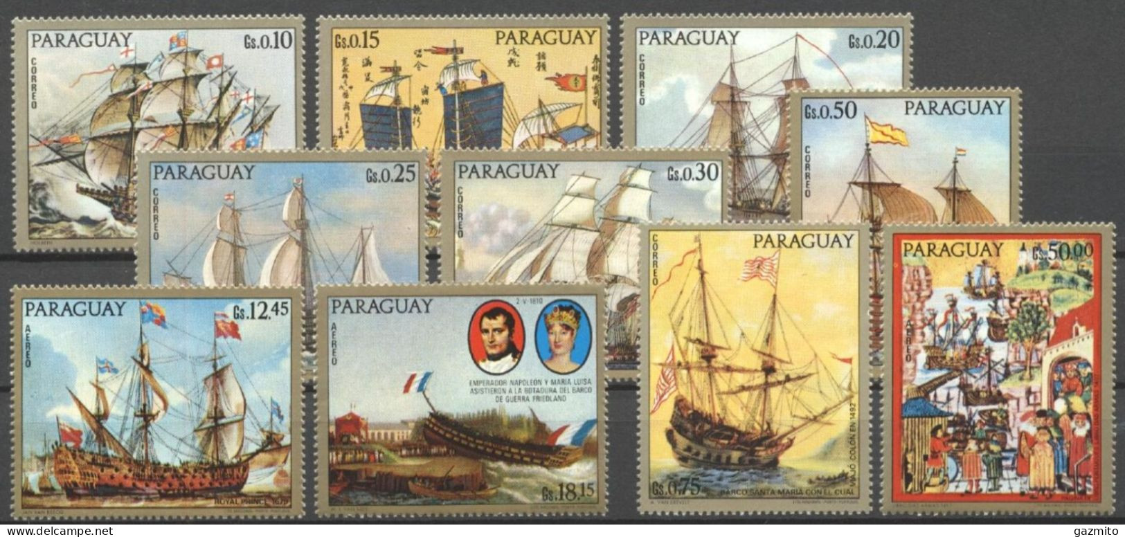 Paraguay 1972, Old Ships, Napoleon, 10val - Napoleon