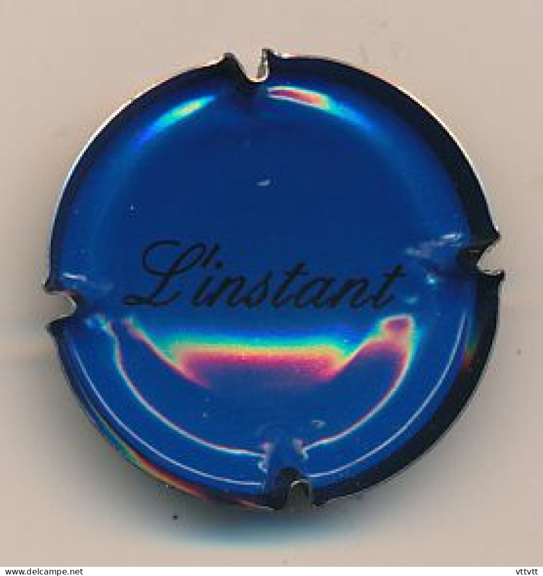 *Capsule, Muselet : Champagne "L'Instant, Bleu" 2 Scans - Other & Unclassified