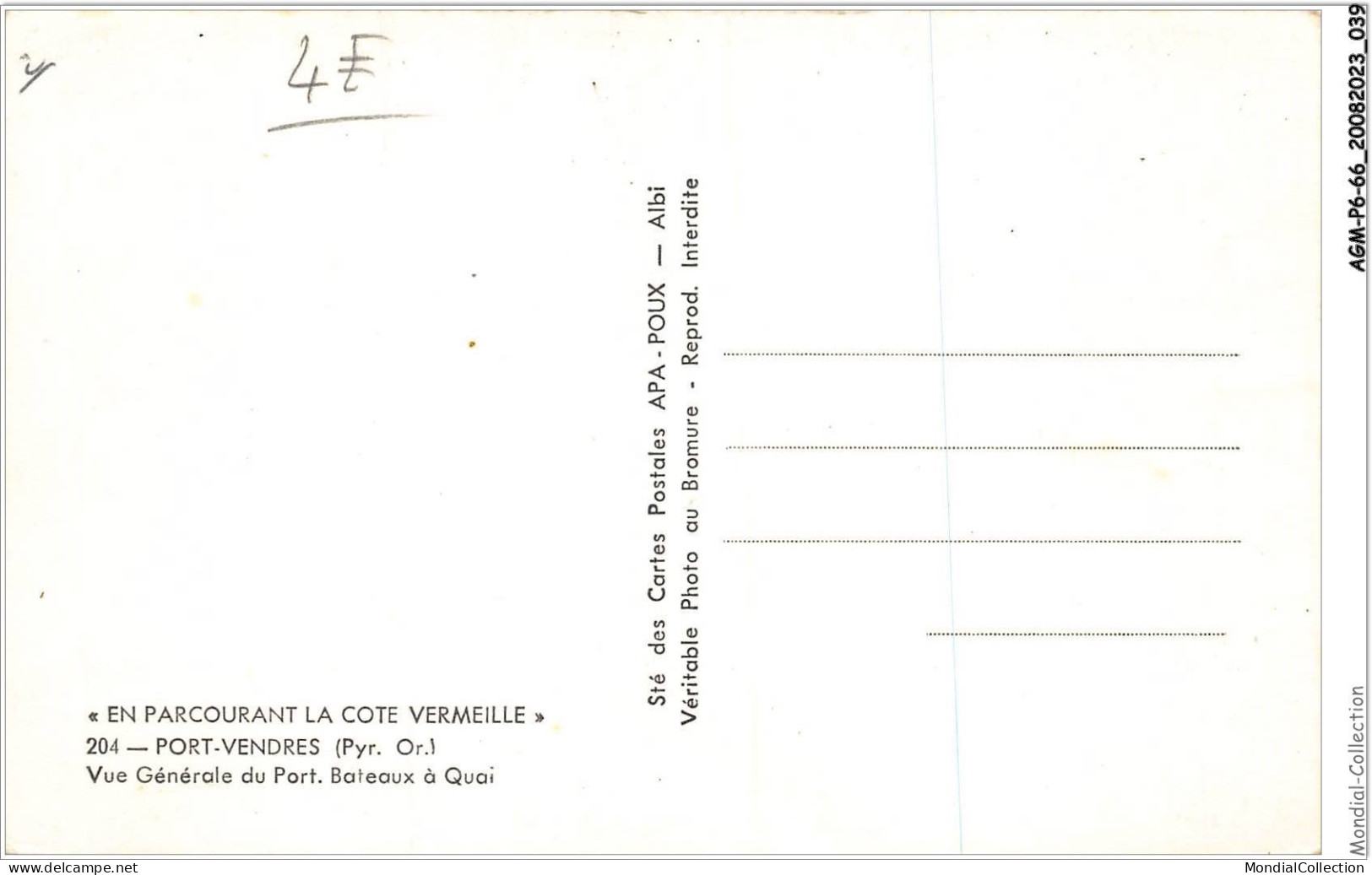AGMP6-0448-66 - PORT VENDRES - Vue Générale Du Port Bateaux A Quai  - Port Vendres