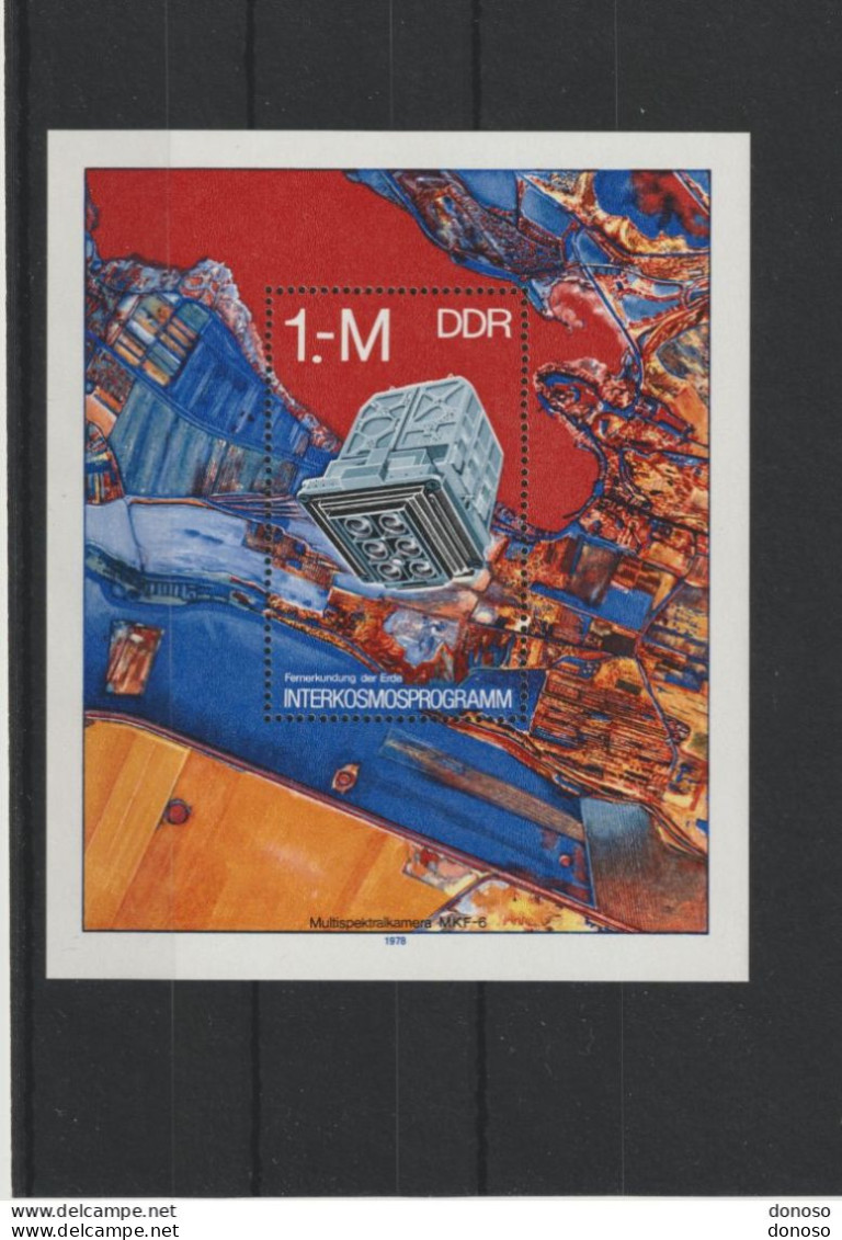 RDA 1978 Espace Interkosmos Yvert BF 49, Michel Bl 52 NEUF** MNH Cote 4 Euros - 1971-1980