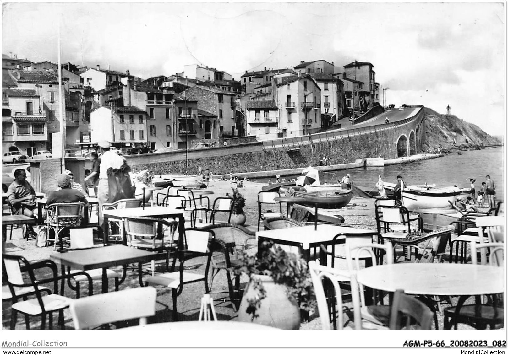 AGMP5-0394-66 - BANYULS-SUR-MER - Le Cap D'osne Et Les Terrasses Des Cafés  - Banyuls Sur Mer