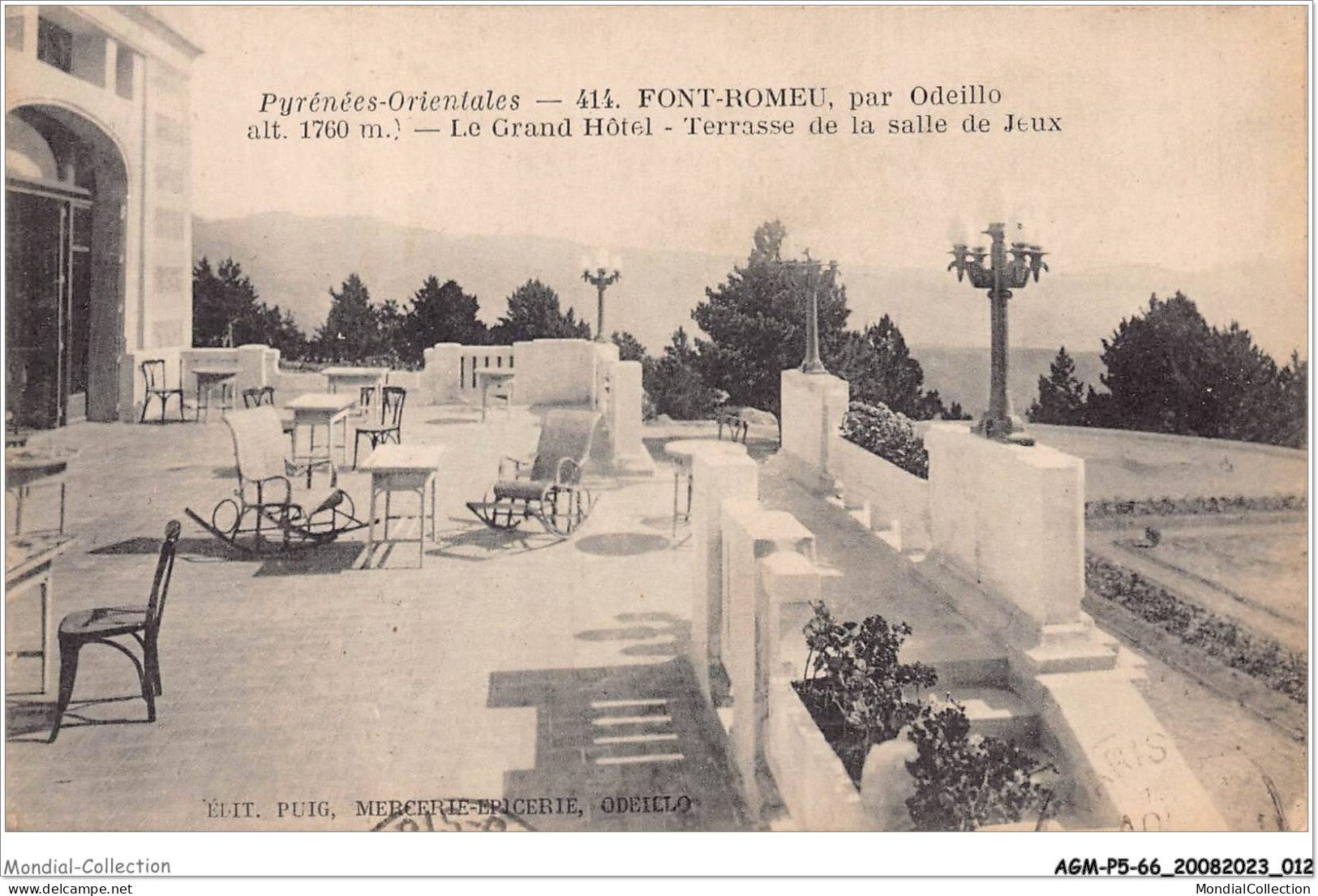 AGMP5-0359-66 - FONT-ROMEU - Par Odeillo - Le Grand Hotel - Terrasse De La Salle De Jeux  - Prades