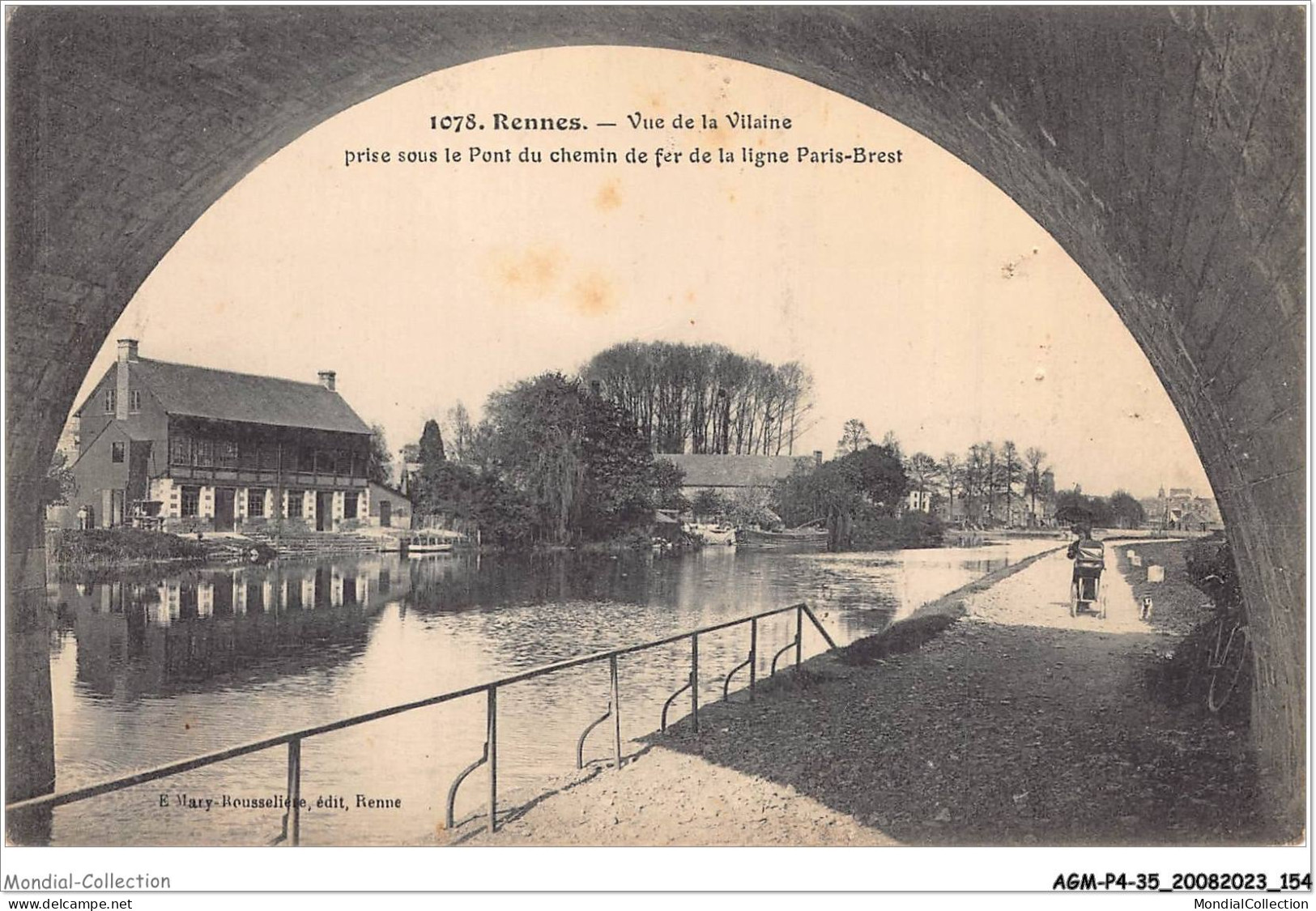 AGMP4-0329-35 - RENNES - Vue De La Vilaine Prise Sous Le Pont Du Chemin De Fer De La Ligne Paris-brest - Rennes