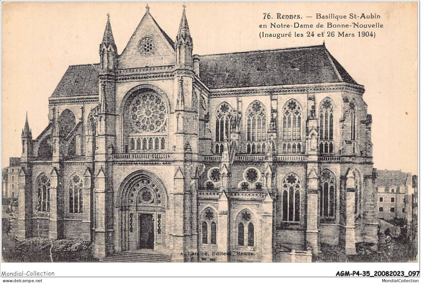 AGMP4-0300-35 - RENNES - Basilique St-aubin En Notre-dame De Bonne-nouvelle  - Rennes