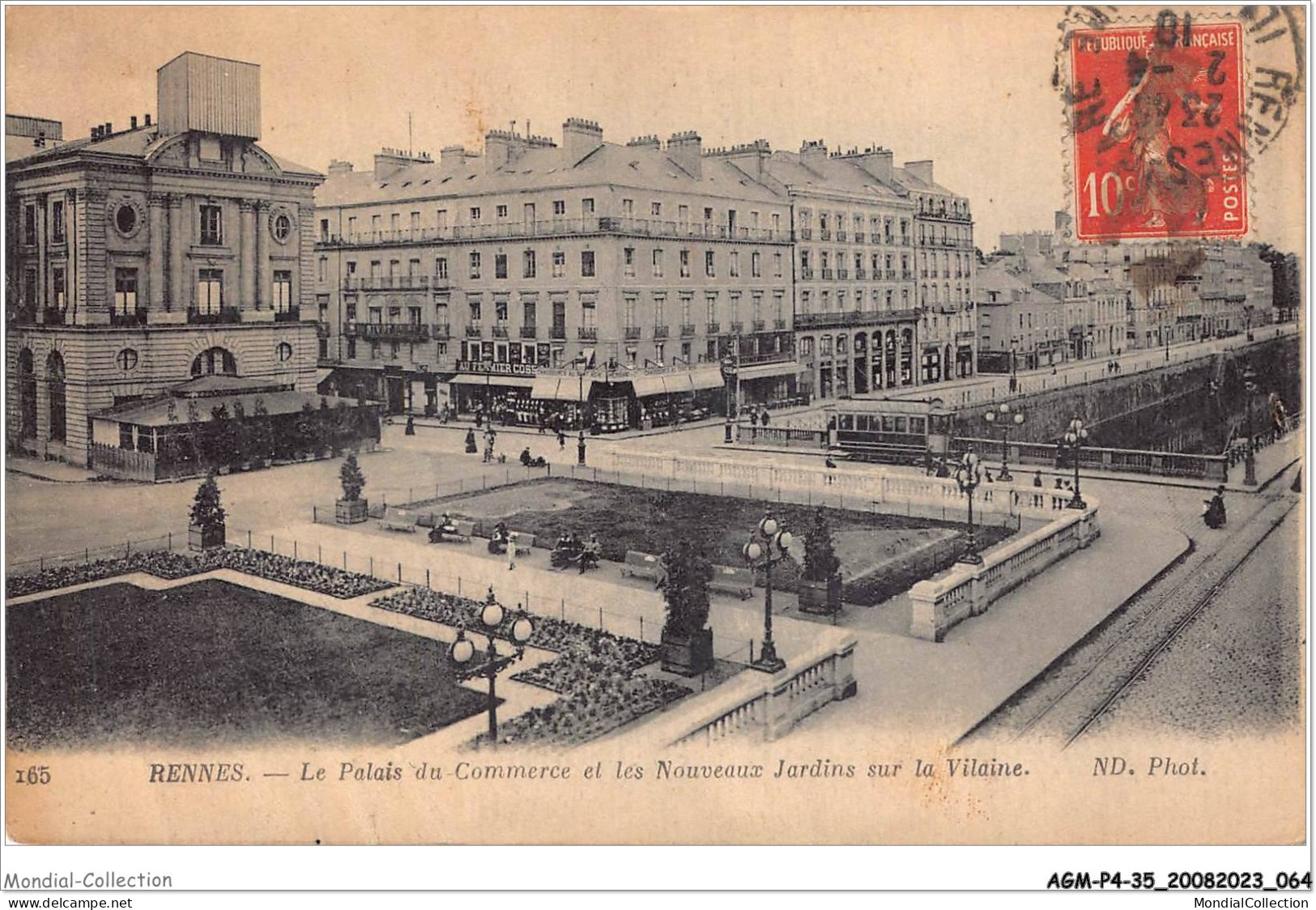 AGMP4-0283-35 - RENNES - Le Palais Du Commerce Et Les Nouveaux Jardins Sur La Vilaine  - Rennes