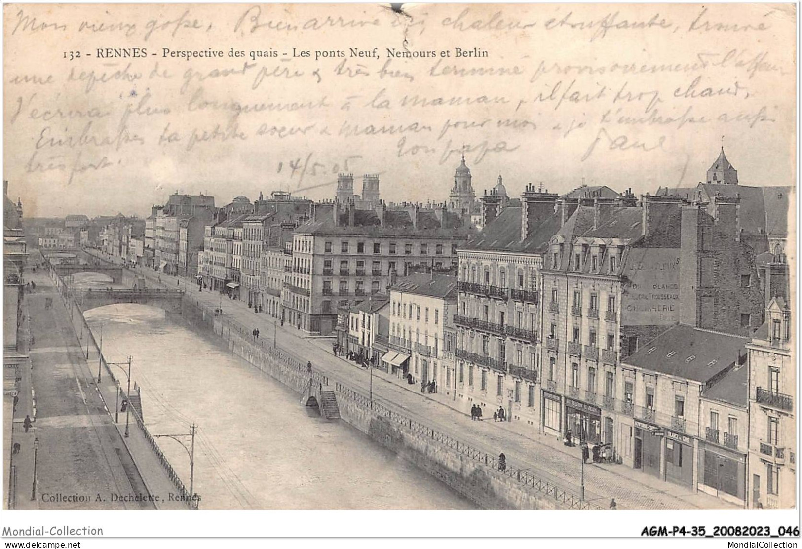 AGMP4-0274-35 - RENNES - Perspective Des Quais - Les Ponts Neufs Nemours Et Berlin  - Rennes