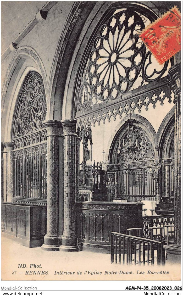 AGMP4-0264-35 - RENNES - Intérieur De L'église Notre-dame - Les Bas-cotés - Rennes