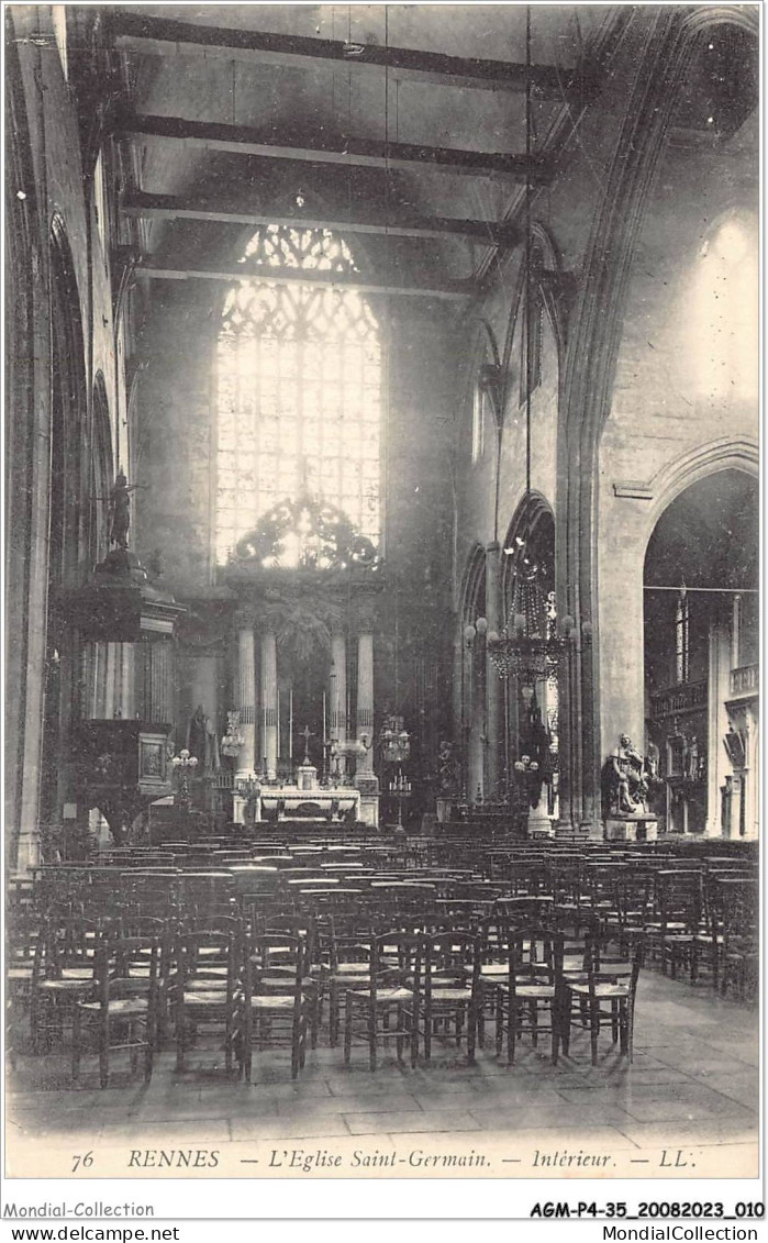 AGMP4-0256-35 - RENNES - L'église Saint-germain - Intérieur  - Rennes