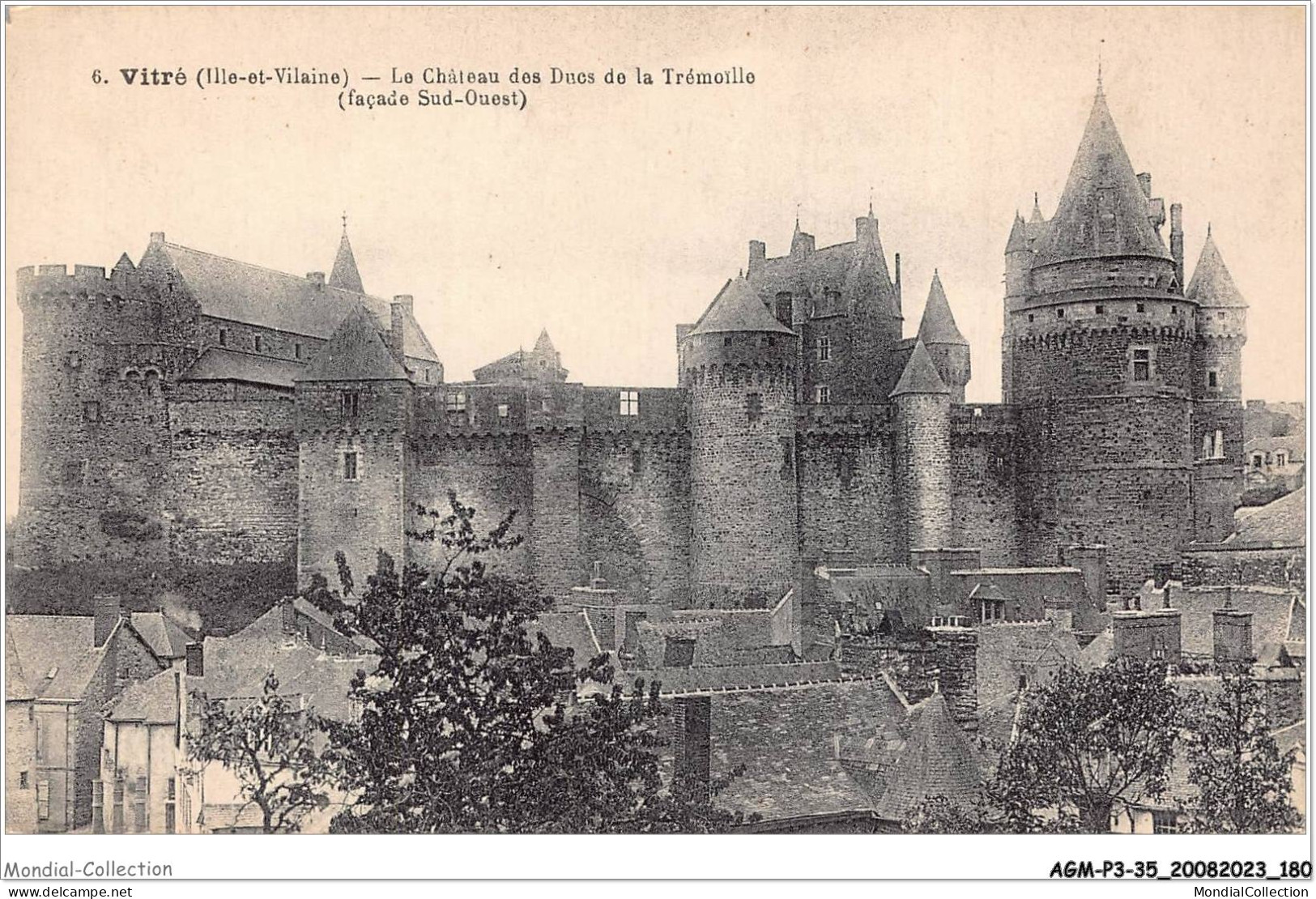 AGMP3-0247-35 - VITRE - Le Chateau Des Ducs De La Trémoille - Façade Sud-ouest  - Vitre