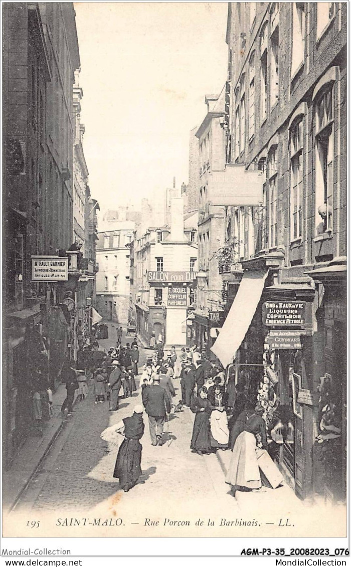 AGMP3-0195-35 - SAINT-MALO - Rue Porcon De La Barbinais  - Saint Malo