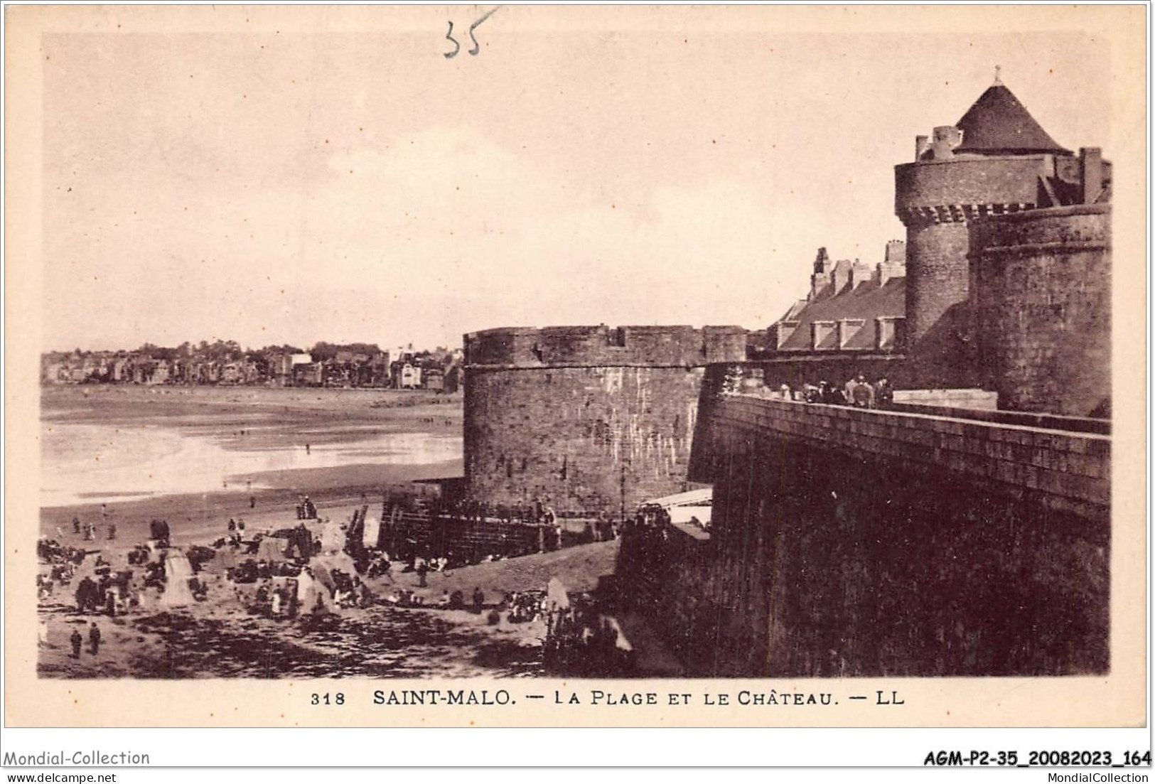 AGMP2-0151-35 - SAINT-MALO -  La Plage Et Le Chateau  - Saint Malo