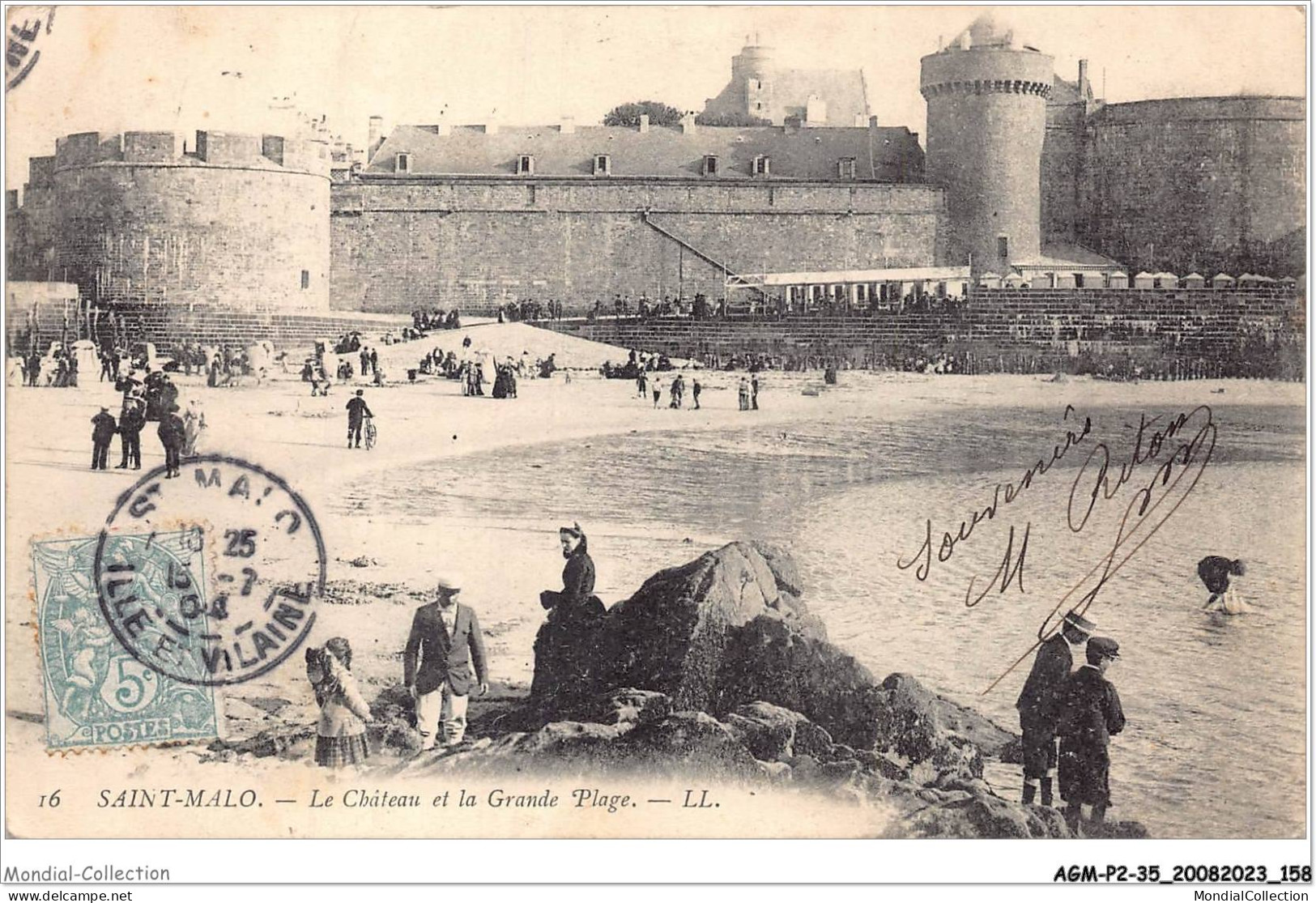 AGMP2-0148-35 - SAINT-MALO - Le Chateau Et La Grande Plage  - Saint Malo