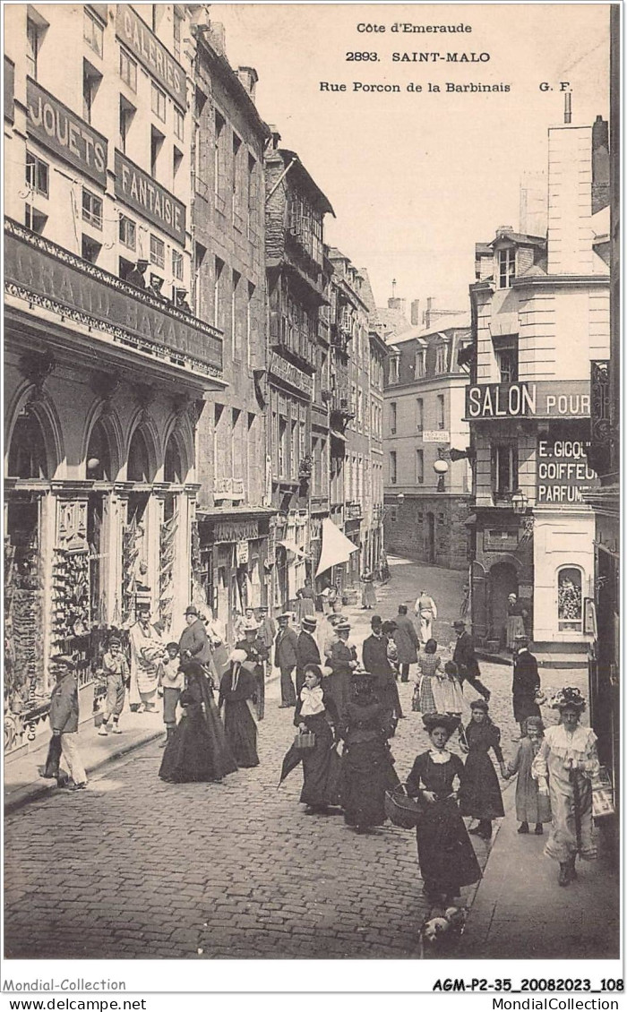 AGMP2-0123-35 - SAINT-MALO - Rue Porcon De La Barbinais  - Saint Malo