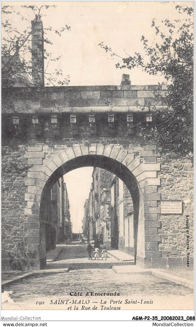 AGMP2-0113-35 - SAINT-MALO - La Porte Saint-louis Et La Rue De Toulouse  - Saint Malo