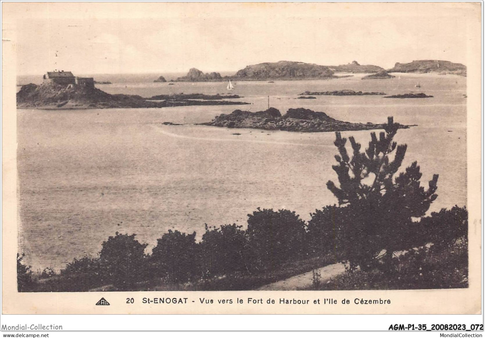 AGMP1-0037-35 - SAINT-ENOGAT - Vue Vers Le Fort De Harbour Et L'ile De Cézembre  - Dinard