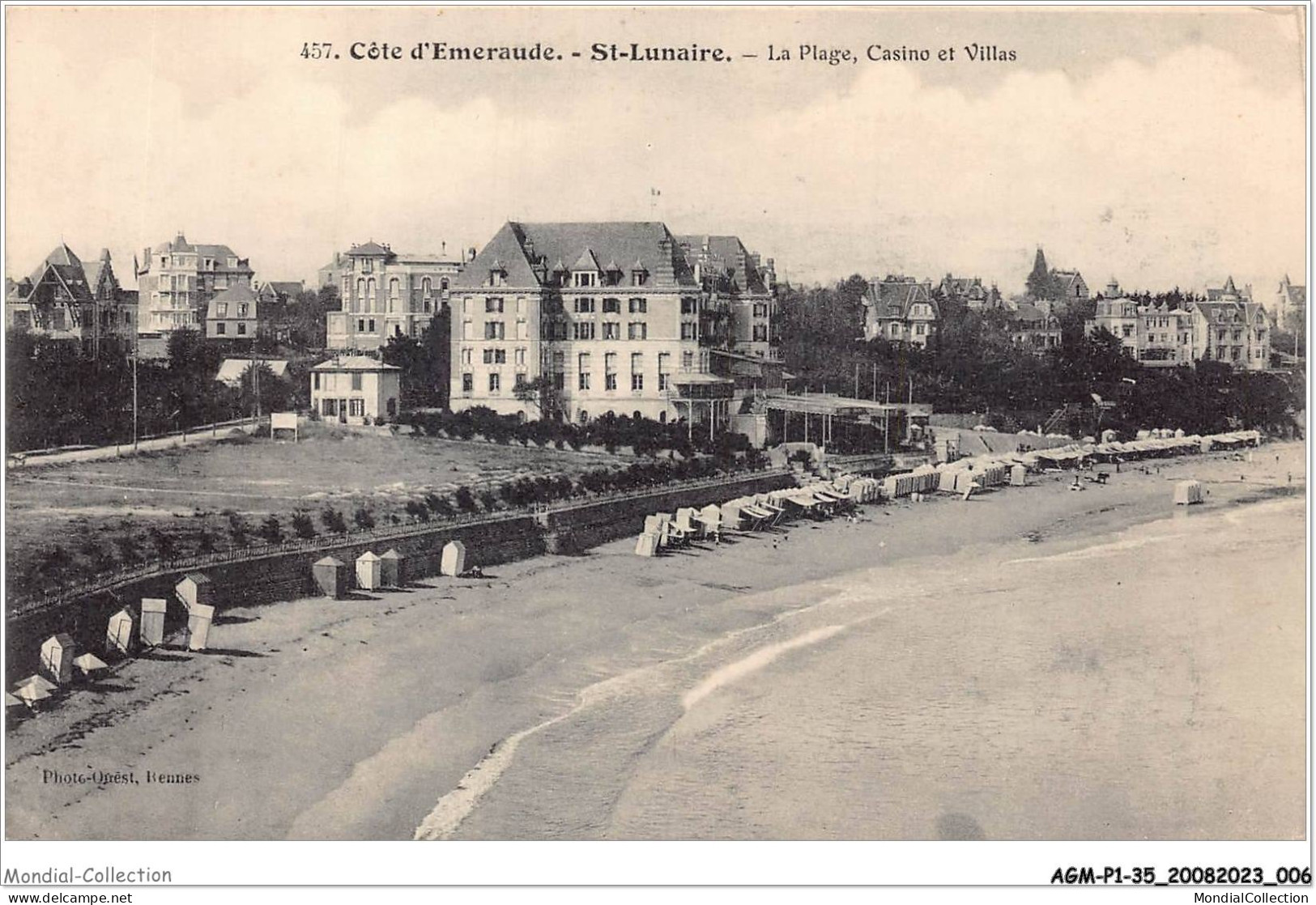 AGMP1-0004-35 - SAINT-LUNAIRE - La Plage - Casino Et Villas  - Saint-Lunaire