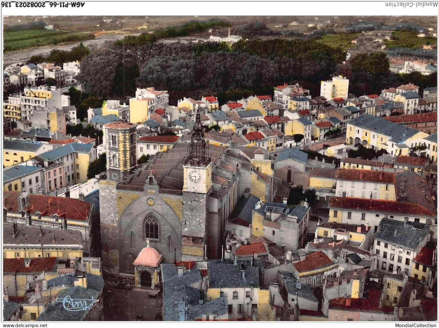 AGMP11-0809-66 - PERPIGNAN - Vue Aérienne Sur La Cathédrale  - Perpignan