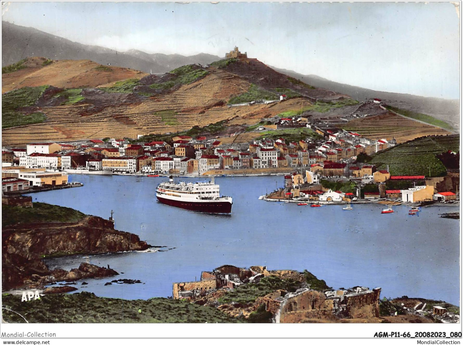 AGMP11-0781-66 - PORT-VENDRES - Départ Du Courrier - La Ville Dominée Par Le Fort St Elme  - Port Vendres