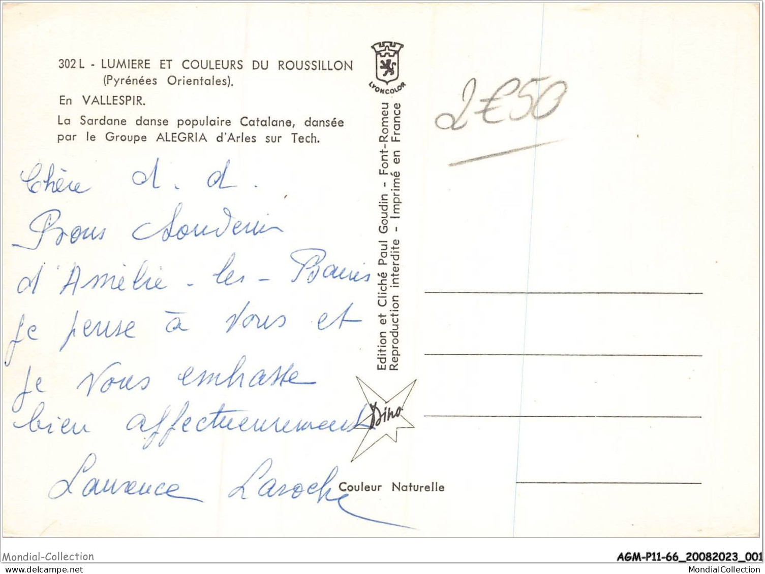 AGMP11-0741-66 - En VALLESPIR - La Sardonne Danse Populaire Catalane Dansée Par Le Groupe Alegria D'arles Sur Tech - Other & Unclassified