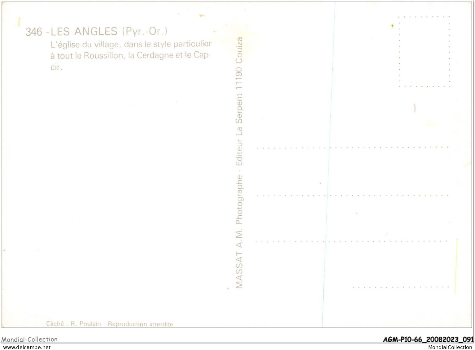 AGMP10-0715-66 - LES ANGLES - L'église Du Village Dans Le Style Particulier A Tout Le Roussillon La Cerdagne Le Capcir - Otros & Sin Clasificación