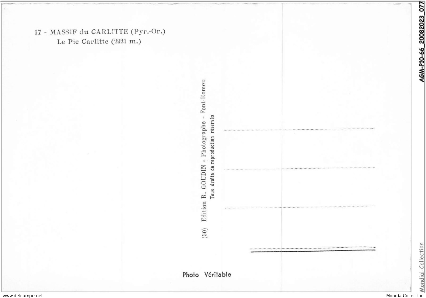 AGMP10-0708-66 - Massif Du CARLITTE - Le Pic Carlitte  - Andere & Zonder Classificatie