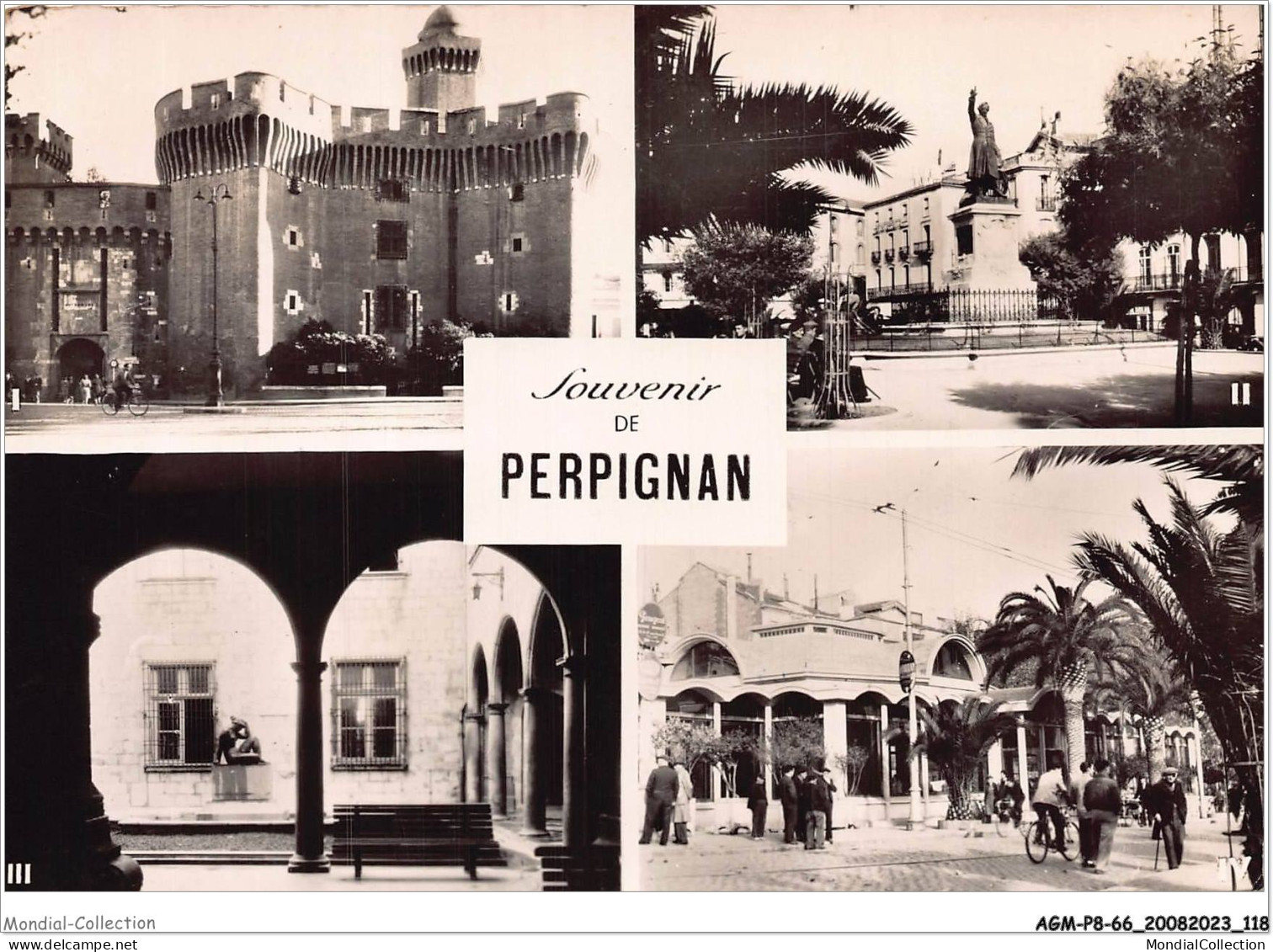 AGMP8-0615-66 - PERPIGNAN - Souvenir - Le Castillet Et La Porte - La Place Arago - L'hotel De Ville Cour Intérieur  - Perpignan