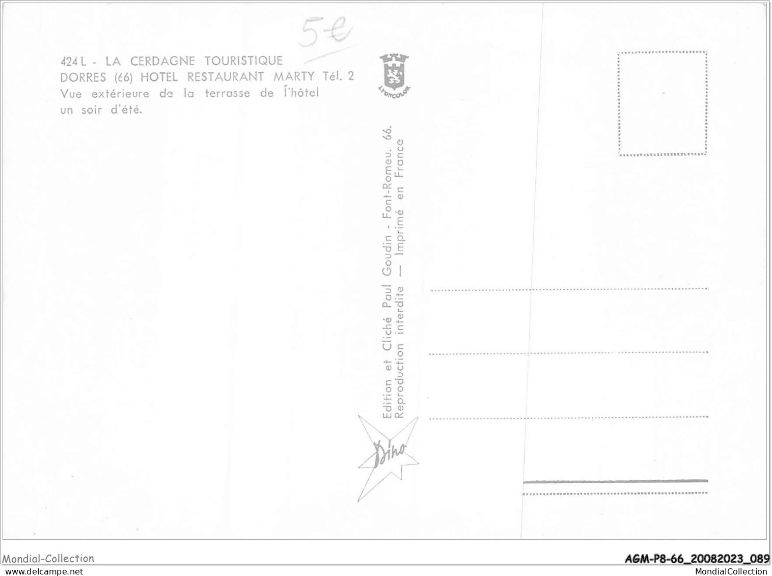 AGMP8-0600-66 - LA CERDAGNE TOURISTIQUE - DORRES - Hotel Restaurant Marty - Vue Extérieure De La Terrasse De L'hotel - Otros & Sin Clasificación