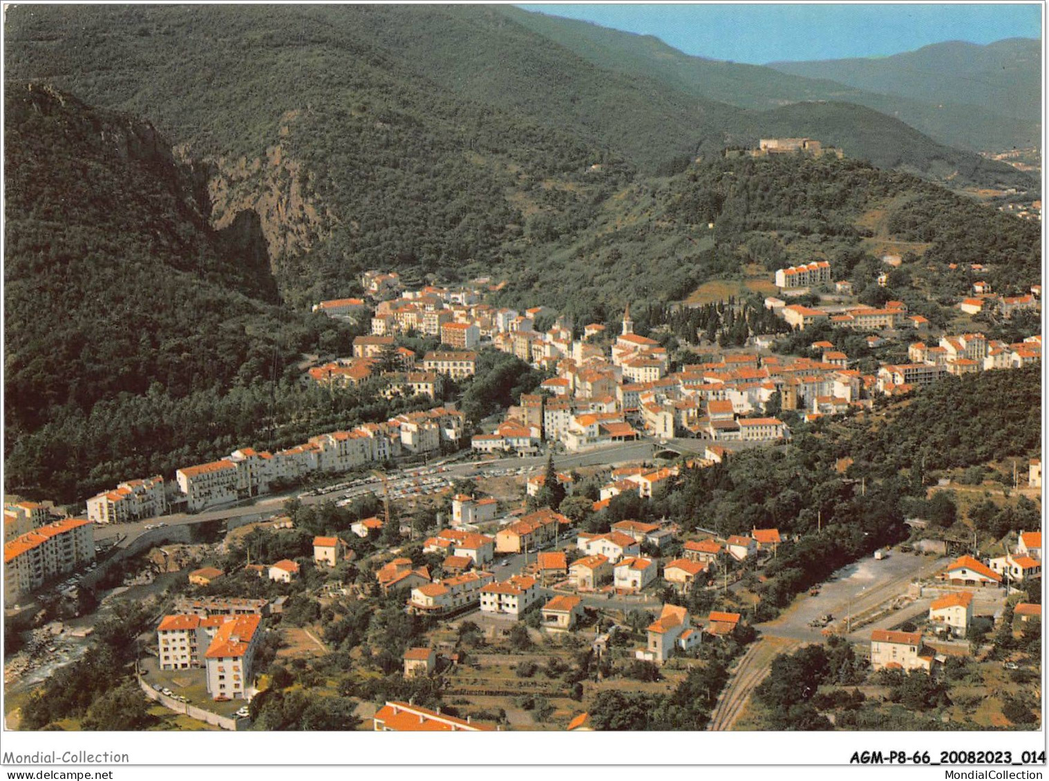 AGMP8-0563-66 - AMELIE-LES-BAINS - Perle Des Pyrénées - En Avion Au-dessus De La Ville  - Roussillon