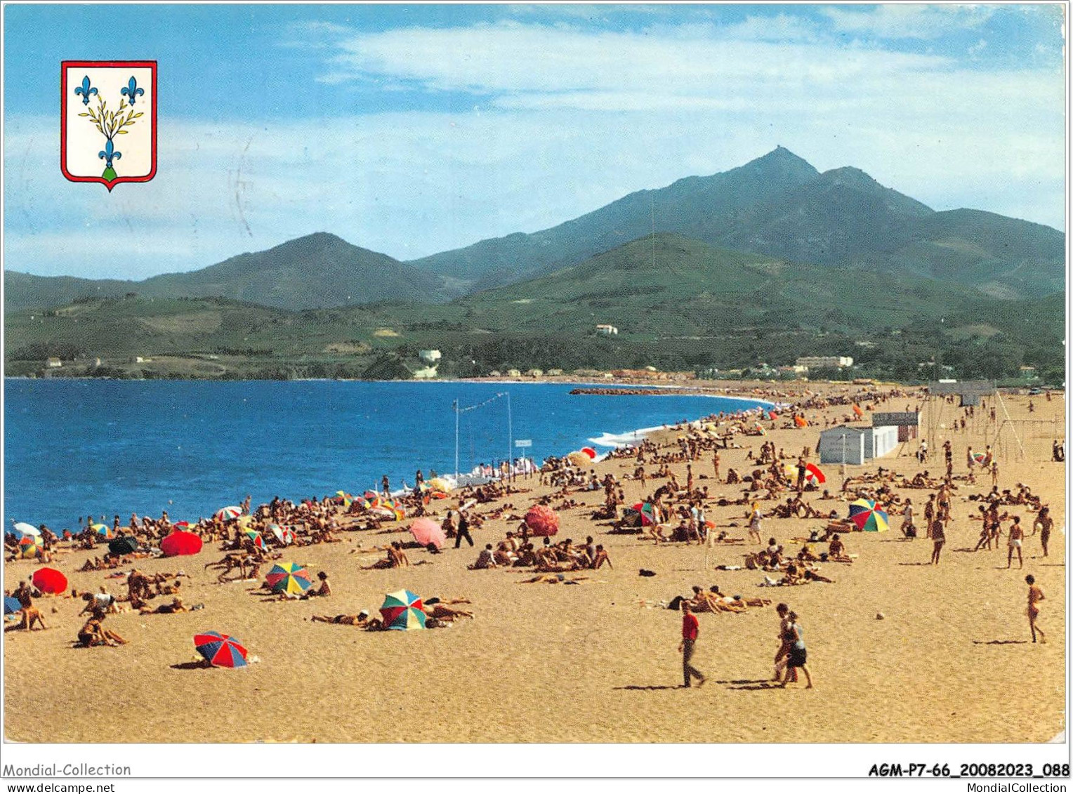 AGMP7-0541-66 - ARGELES-SUR-MER - Cote Vermeille - Vue De La Plage Dans Le Fond Les Albères  - Argeles Sur Mer