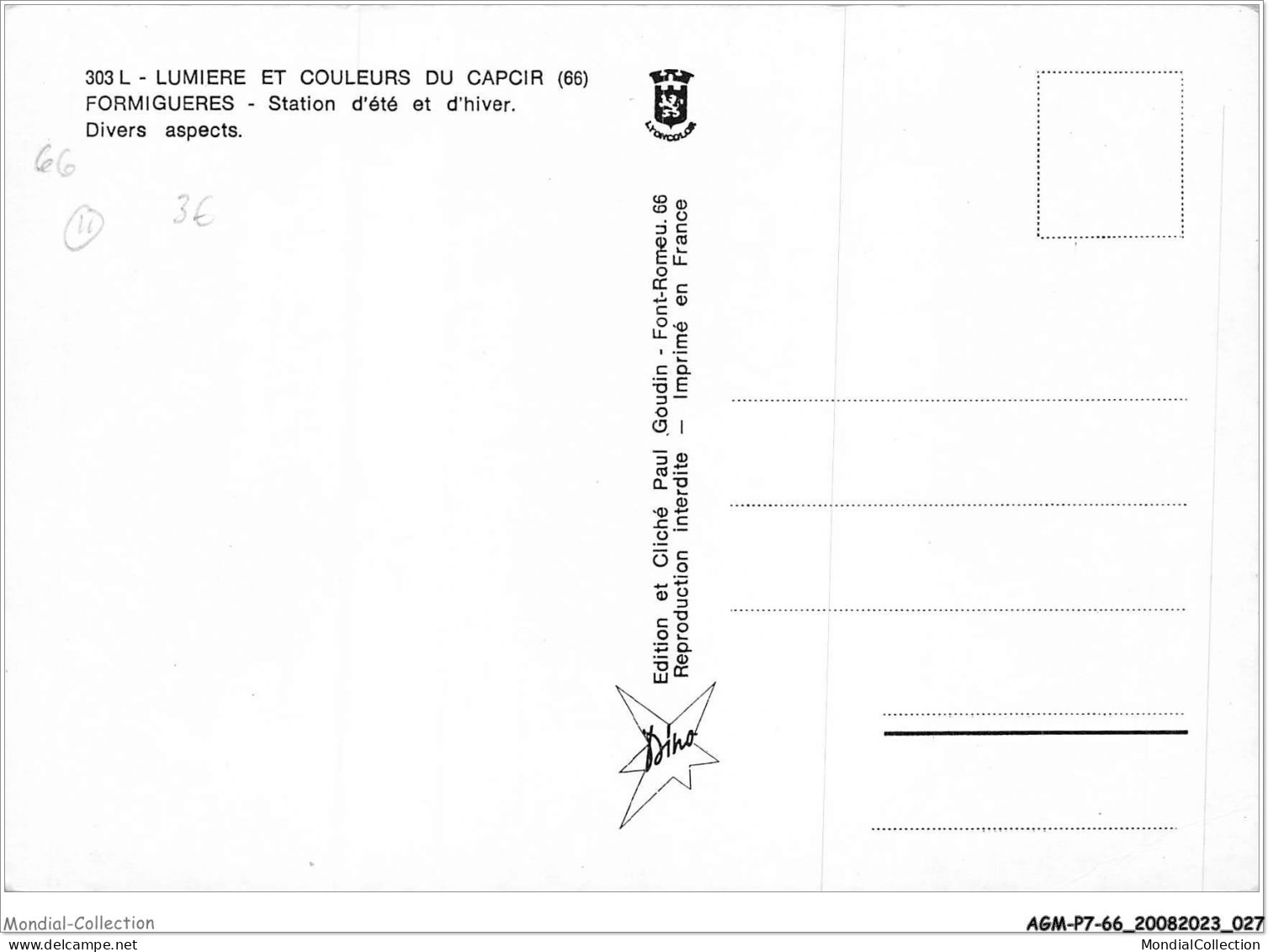 AGMP7-0510-66 - Souvenir De FORMIGUERES - Station D'été Et D'hiver  - Andere & Zonder Classificatie