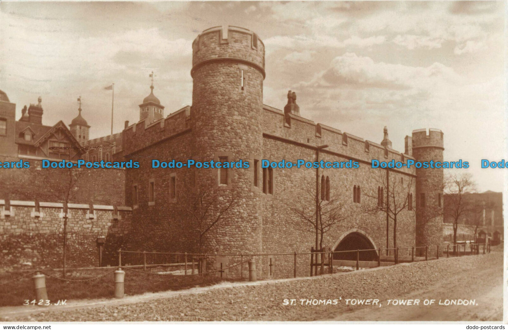R094265 St. Thomas Tower. Tower Of London. Valentine. No 3423. RP. 1937 - Andere & Zonder Classificatie