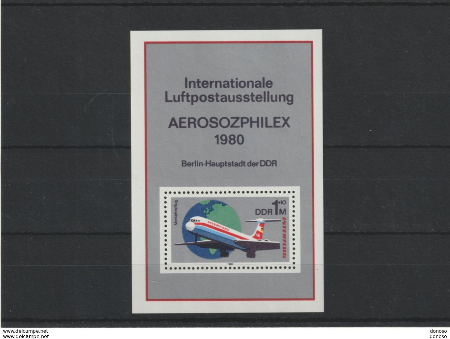 RDA 1980 AVION IL-62, INTERFLUG  Yvert BF 57 NEUF** MNH Cote 4 Euros - 1971-1980