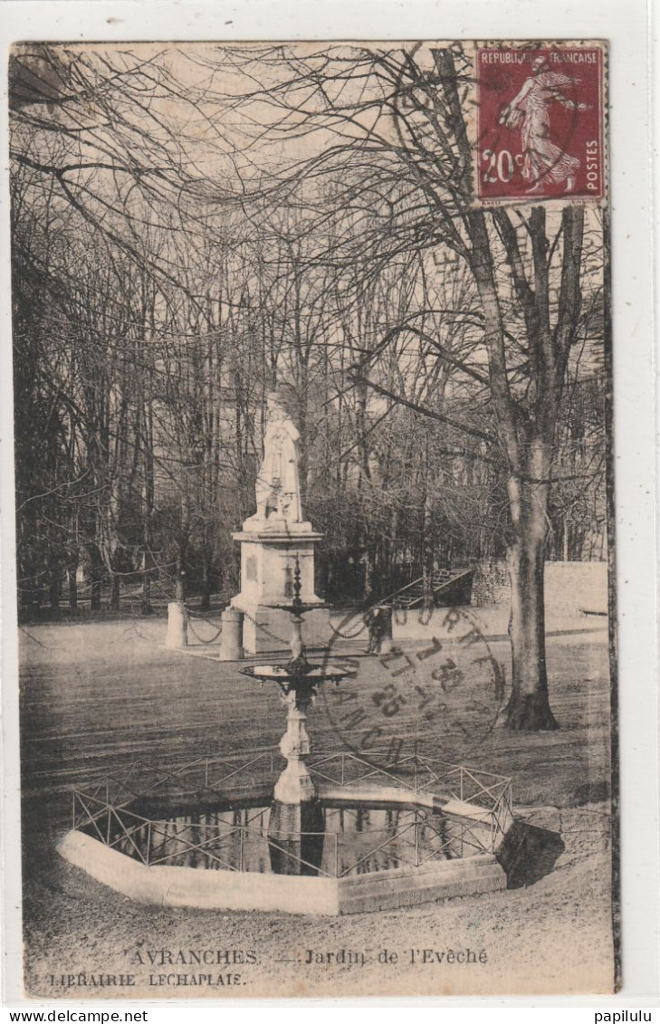 118 DEPT 50 : édit. Libr. Lechaplaie : Avranches Jardin De L'Evêché - Avranches