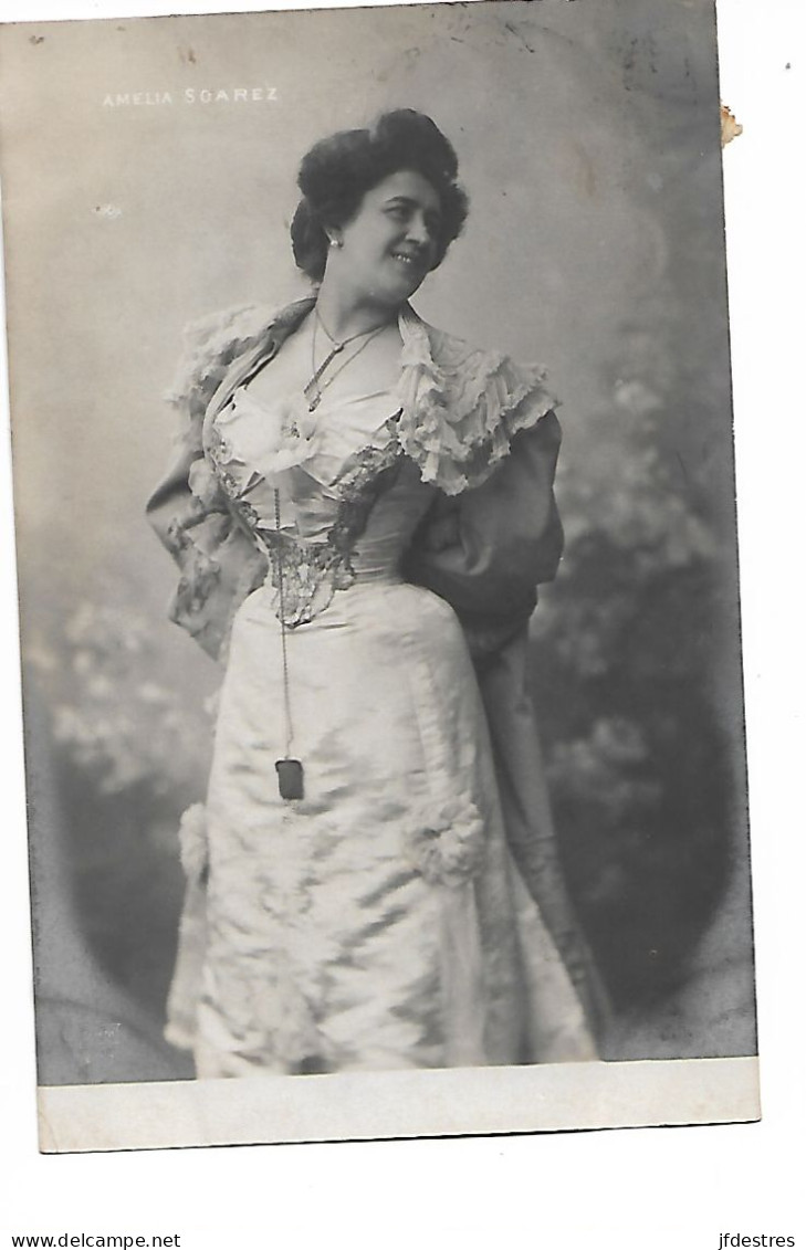 CP Artiste Comédienne Amelia Soarez Bruxelles Wasseiges 1907 - Entertainers