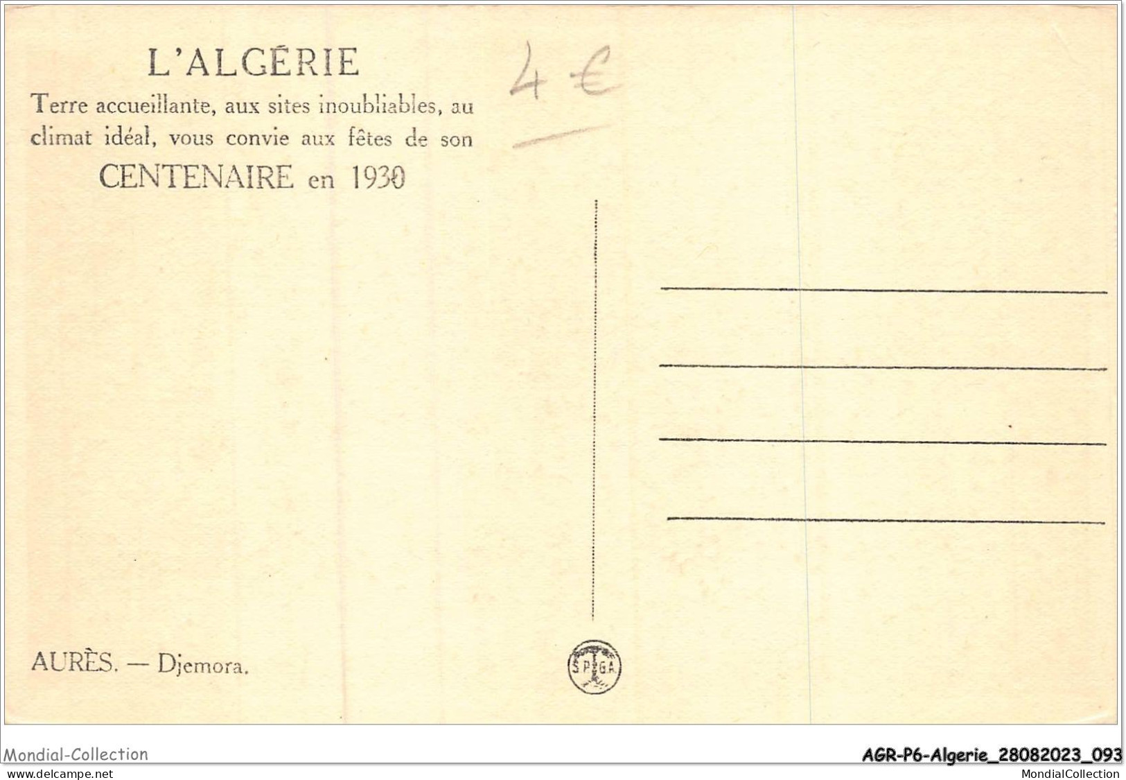 AGRP6-0453-ALGERIE - AURES - Djemora - Autres & Non Classés