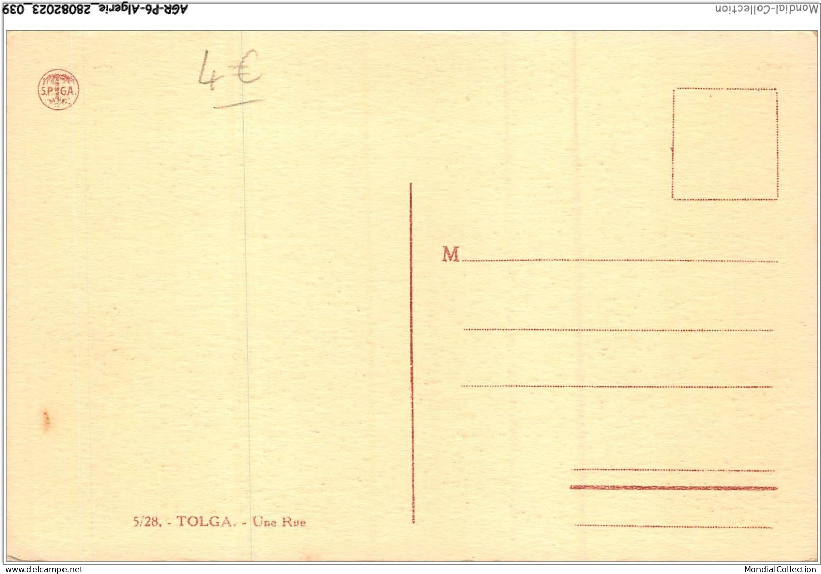 AGRP6-0426-ALGERIE - TOLGA - Une Rue - Other & Unclassified