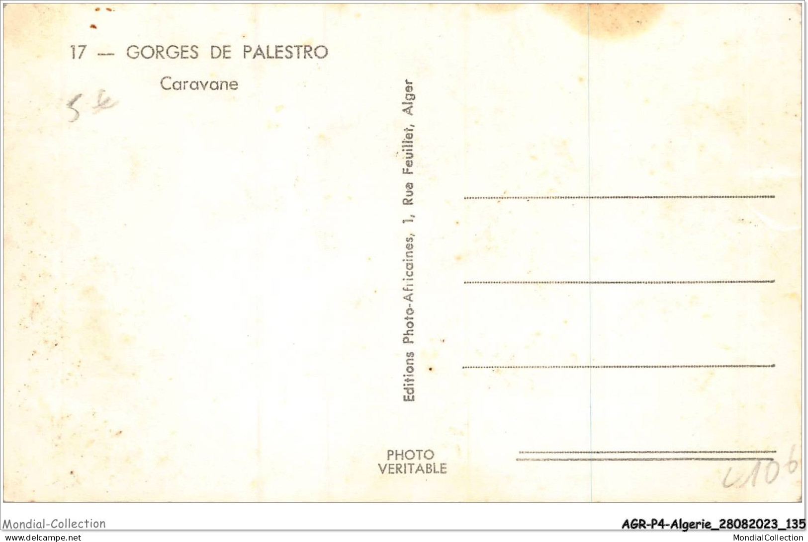 AGRP4-0313-ALGERIE - Gorges De Palestro - Caravane - Scènes & Types