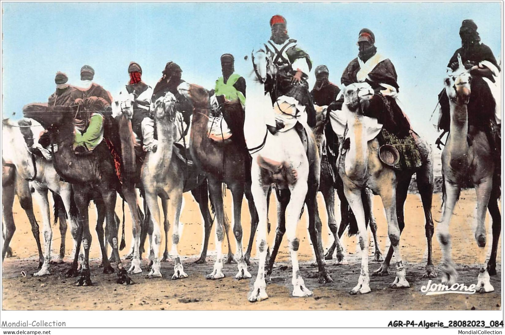 AGRP4-0288-ALGERIE - TAMANRASSET - Groupe De Touaregs A Mehari - Andere & Zonder Classificatie