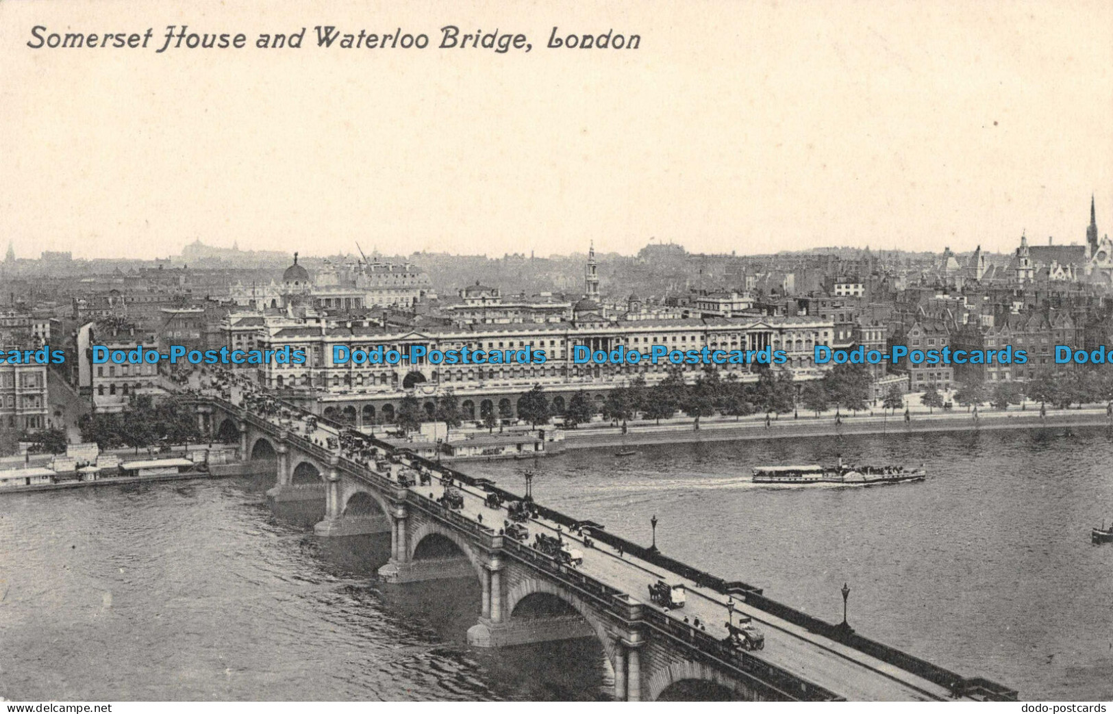 R094288 Somerset House And Waterloo Bridge. London. Valentine - Andere & Zonder Classificatie
