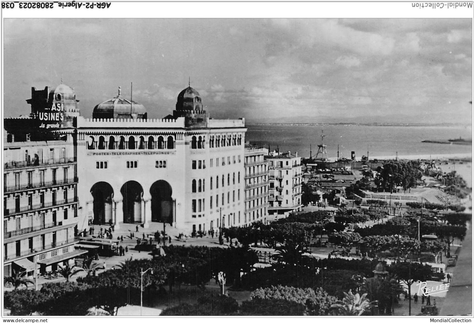 AGRP2-0094-ALGERIE - ALGER - Boulevard Laferrière - La Grande Poste Et Le Port De L'agha - Algiers