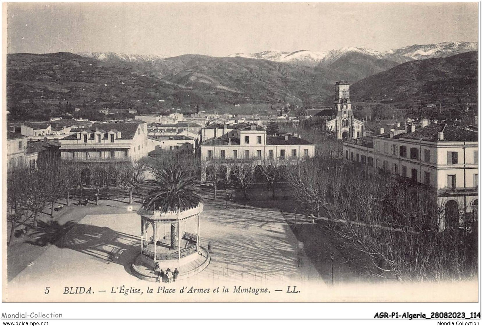 AGRP1-0058-ALGERIE - BLIDA - L'église - La Place D'armes Et La Montagne - Blida