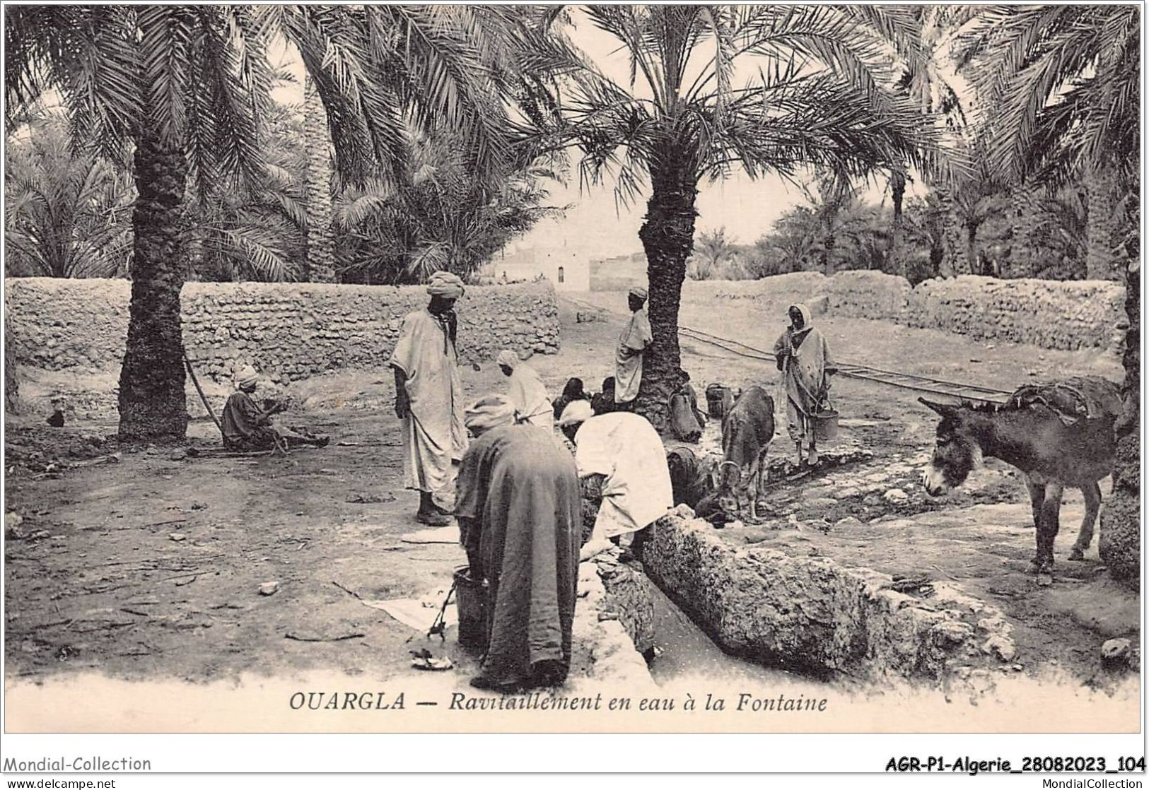 AGRP1-0053-ALGERIE - OUARGLA - Ravitaillement En Eau A La Fontaine - Ouargla