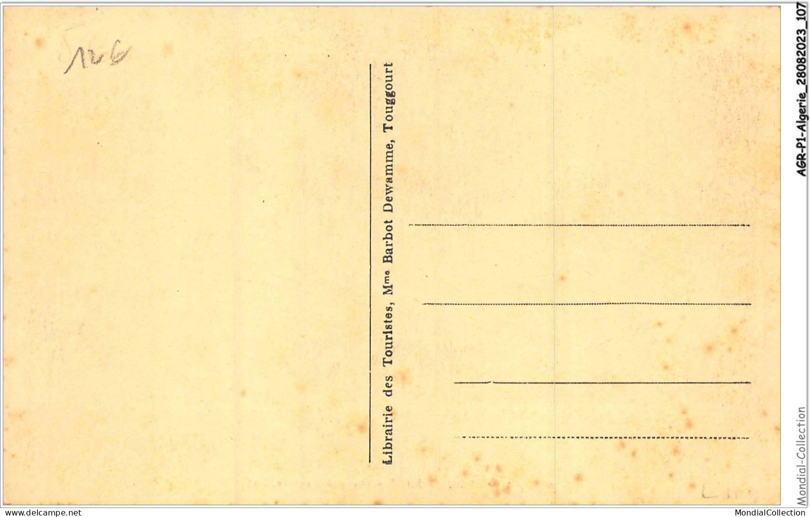 AGRP1-0054-ALGERIE - TOUGGOURT - Marché Das Le Sud - Altri & Non Classificati