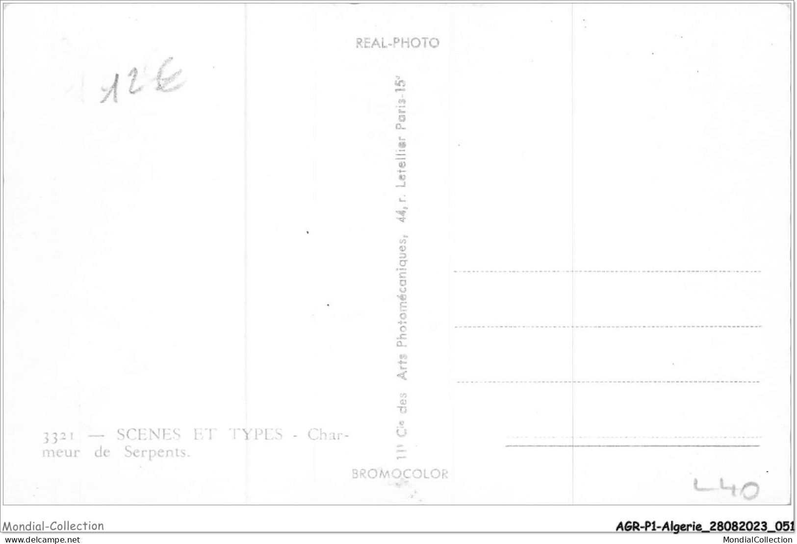 AGRP1-0026-ALGERIE - Scenes Et Types - Charmeur De Serpent - Scenes