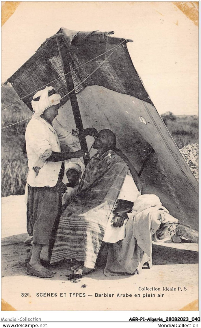 AGRP1-0021-ALGERIE - Scenes Et Types - Barbier Arabe En Plein Air - Szenen