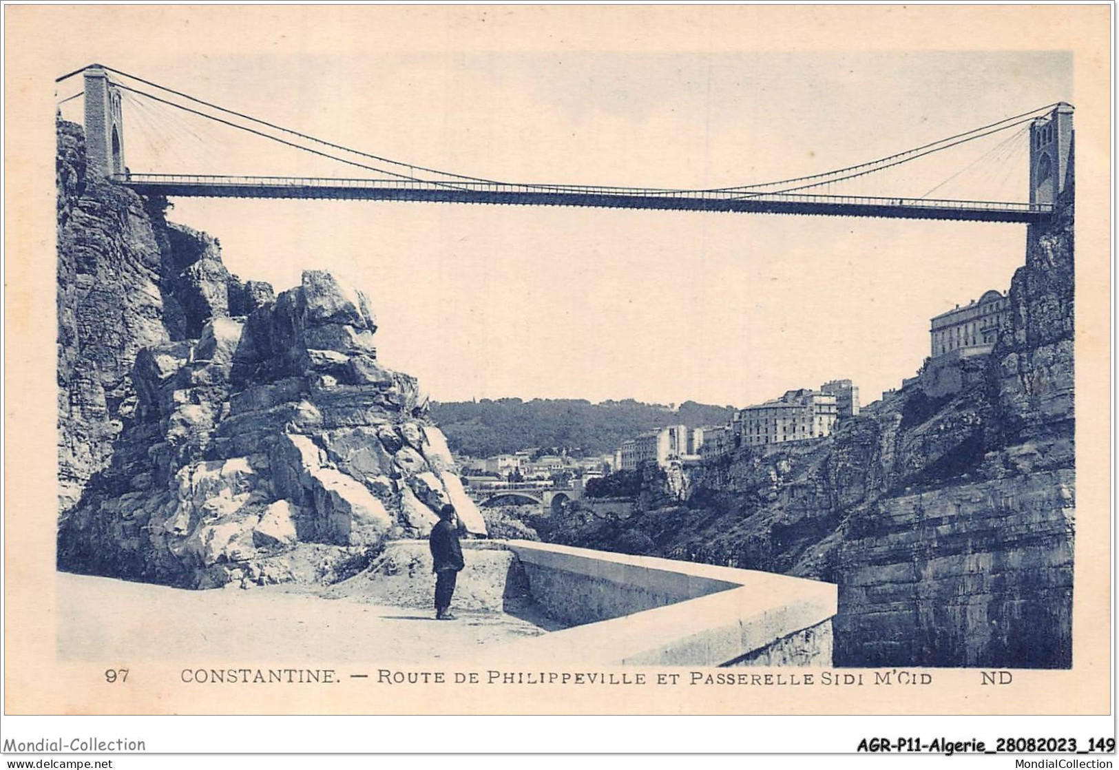 AGRP11-0850-ALGERIE - CONSTANTINE - Route De Philippeville Et Passerelle Sidi M'cid  - Constantine